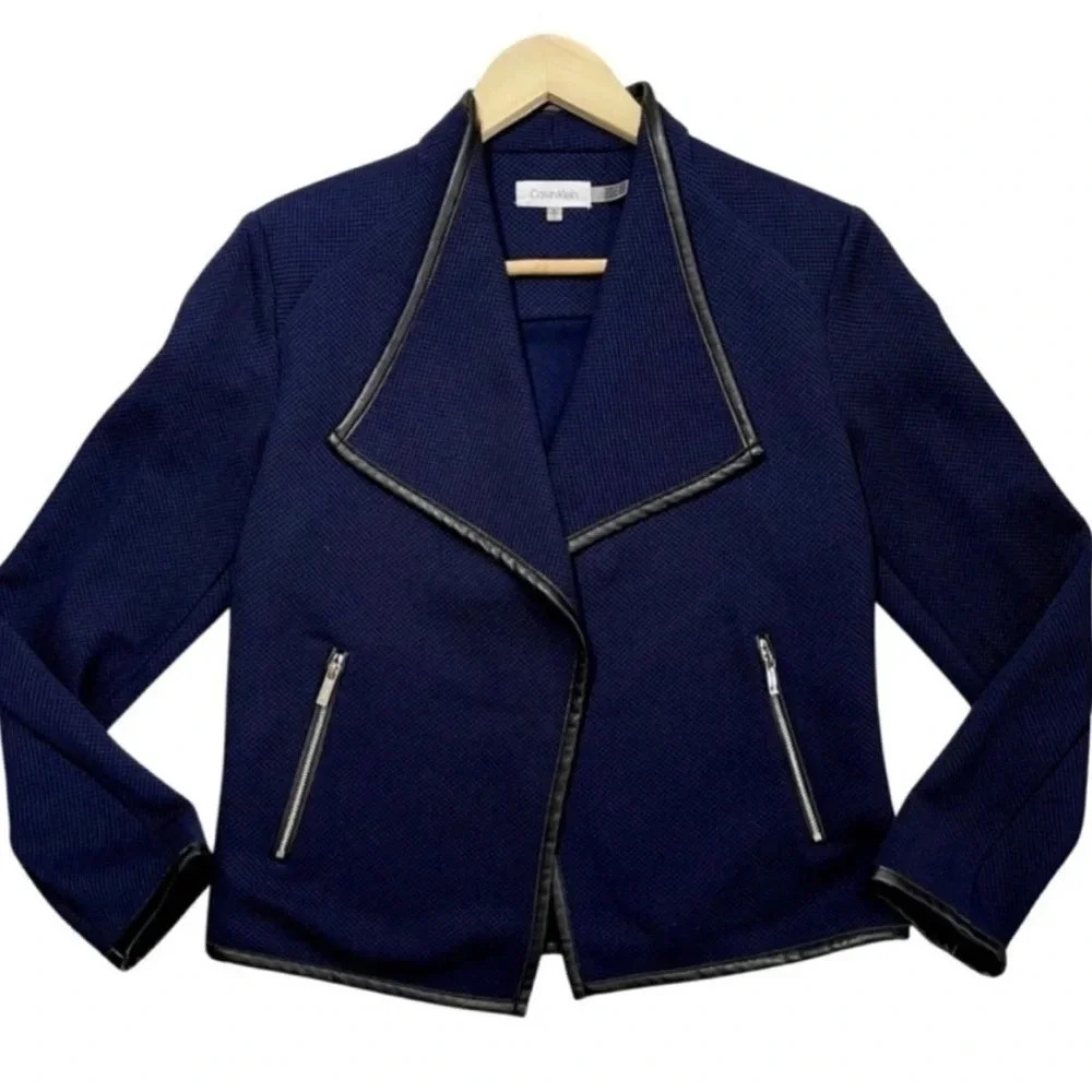 NWOT Calvin Klein Diamond Textured Blazer Jacket